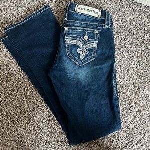 Vintage Rock Revival Low Rise Bootcut Jeans